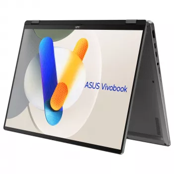 ASUS Vivobook 16 Flip TP3607SA-SI155W 2-in-1 Laptop, Intel Core Ultra 7 256V, 16 Zoll WUXGA Touchscreen, 16 GB RAM, 1 TB SSD, Windows 11 Home, Grau