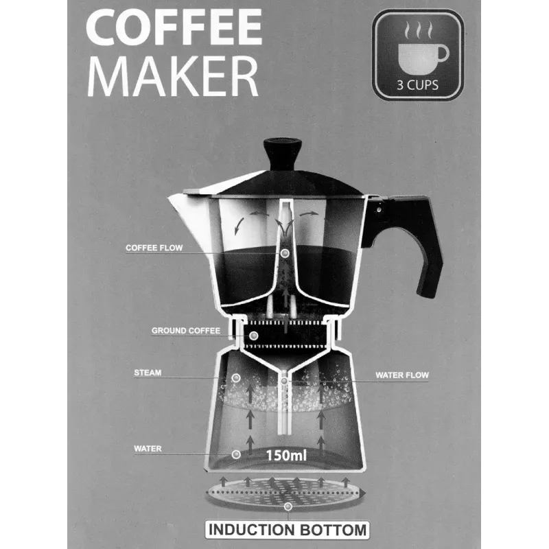Kaffeemaschine Maestro MR-1667-6 — Espressokocher für 6 Tassen