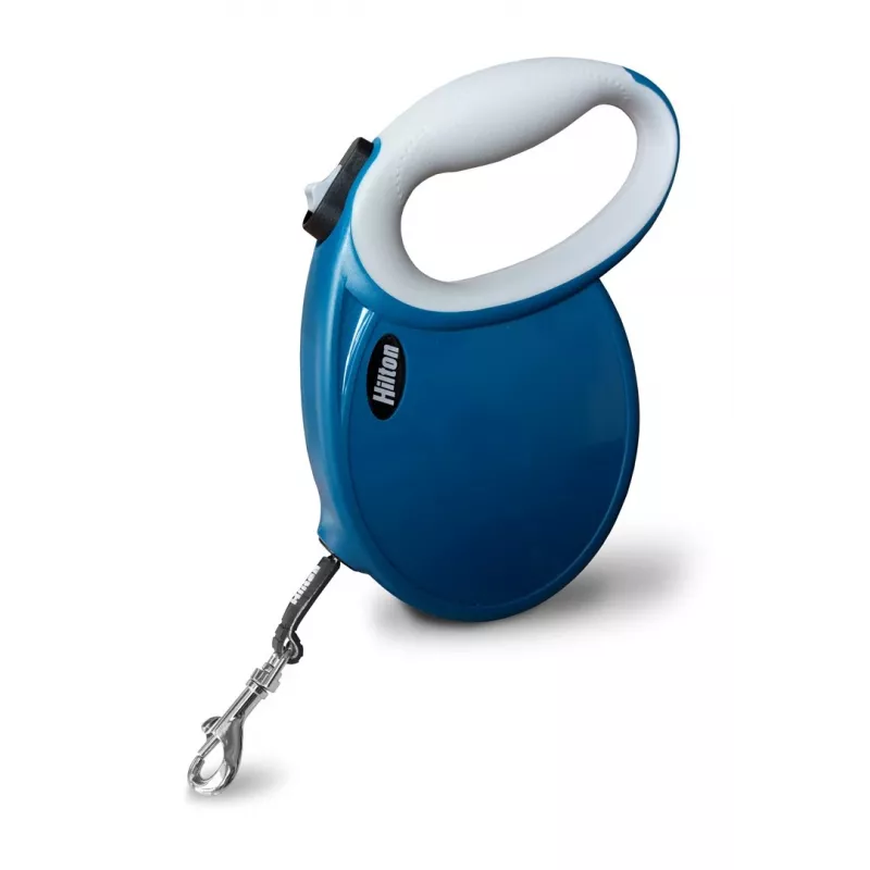 Rollleine Hilton Smart Dog Tape L – marineblau-grau, 5 m, für Hunde bis 30 kg