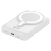Powerbank SAVIO BA-13 10000 mAh mit 20 W Ausgang und kabellosem Laden, Weiß