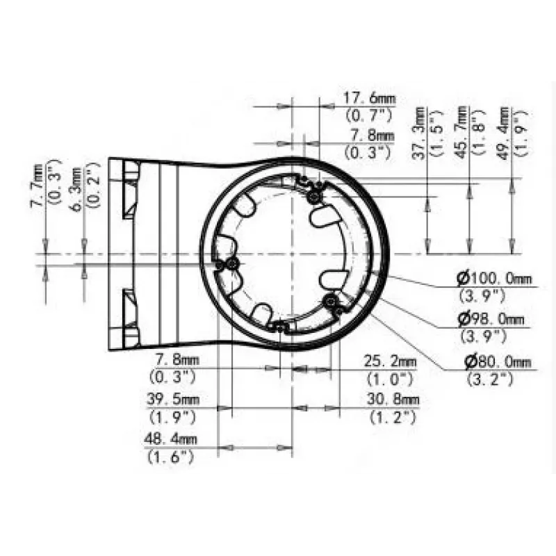 Uniview TR-WM03-D-IN-Schwarz Wandhalterung für Dome-Kameras