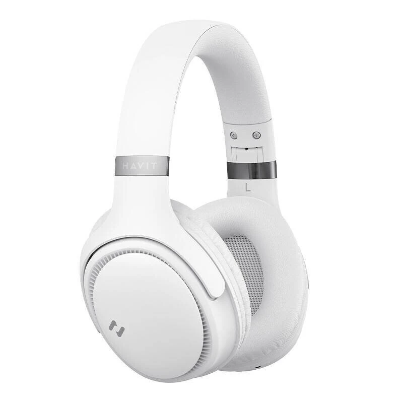 Kabellose Bluetooth-Kopfhörer HAVIT H630BT — On-Ear, Bluetooth, integriertes Mikrofon, Weiß