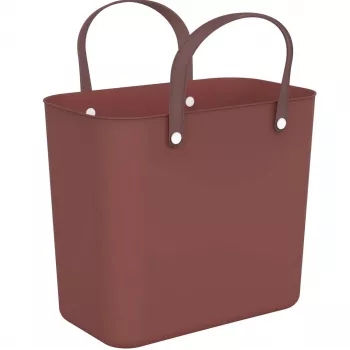 Rotho Multibag Albula Style 25L Wäschekorb, Eisenrot