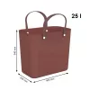 Rotho Multibag Albula Style 25L Wäschekorb, Eisenrot