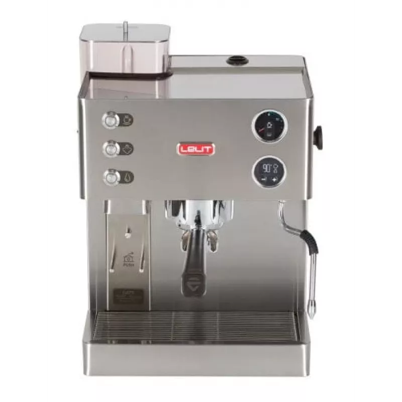 Lelit Kate PL82T, Espressomaschine, 2,5 l, Kaffeebohnen, Kaffeepulver, integriertes Mahlwerk, 1200 W, Edelstahl