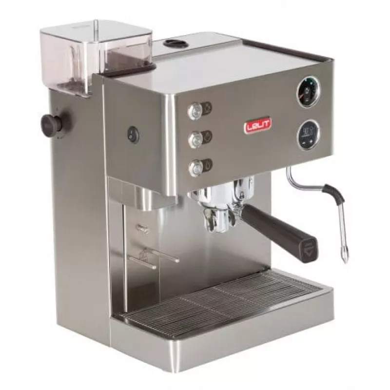 Lelit Kate PL82T, Espressomaschine, 2,5 l, Kaffeebohnen, Kaffeepulver, integriertes Mahlwerk, 1200 W, Edelstahl