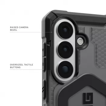UAG Urban Armor Gear Pathfinder Case mit Magnetmodul | Samsung Galaxy S26 | ash (grau transparent)/Schwarz | 214528113140 (214528113140)