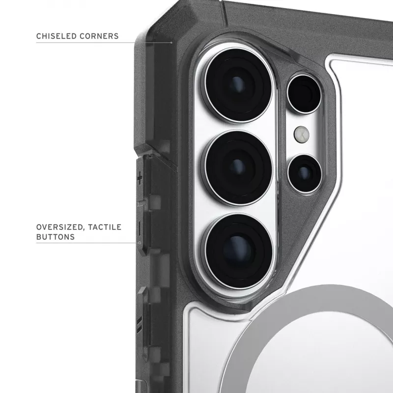 UAG Urban Armor Gear Trooper Hülle mit Magnetmodul | Samsung Galaxy S26 Ultra | transparent/ash (grau) | 214516114G31 (214516114G31)
