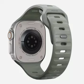 Nomad Sport Band grau Gummi für Smartwatch, Breite 21,5 mm, Handgelenk 160–195 mm