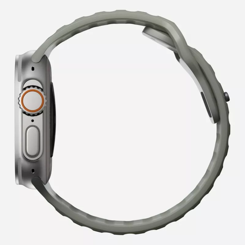 Nomad Sport Band grau Gummi für Smartwatch, Breite 21,5 mm, Handgelenk 160–195 mm
