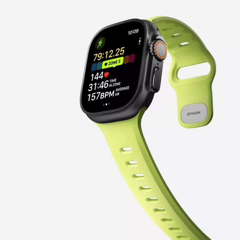 NOMAD Tempo Band - Armband für Apple Watch 49mm mit FKM (Lumen)