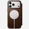 Handyhülle aus Leder Nomad Modern Leather Folio für iPhone 17 Pro Max (6,9 Zoll) Braun, Leder/Aluminium, 4 Kartenfächer