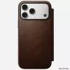 Handyhülle aus Leder Nomad Modern Leather Folio für iPhone 17 Pro Max (6,9 Zoll) Braun, Leder/Aluminium, 4 Kartenfächer