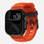 Band Nomad Rocky Point Schwarz Leder für Smartwatch – Handgelenk 145–195 mm, Titan-Schließe