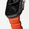 Band Nomad Rocky Point Schwarz Leder für Smartwatch – Handgelenk 145–195 mm, Titan-Schließe