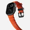 Band Nomad Rocky Point Schwarz Leder für Smartwatch – Handgelenk 145–195 mm, Titan-Schließe