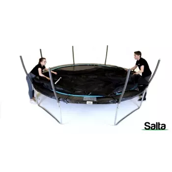 Outdoor-Trampolin Salta Cosmos 427 cm — Modell 5263A, schwarz, rund mit Sicherheitsnetz