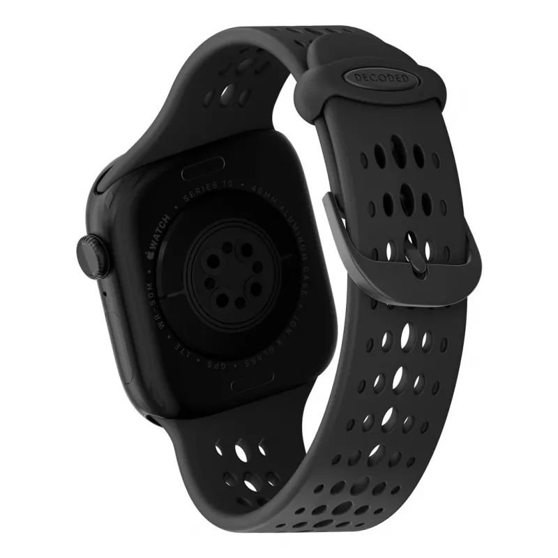 Decoded Silicone Ares O Band - Silikonarmband für Apple Watch 40/42 mm (schwarz)