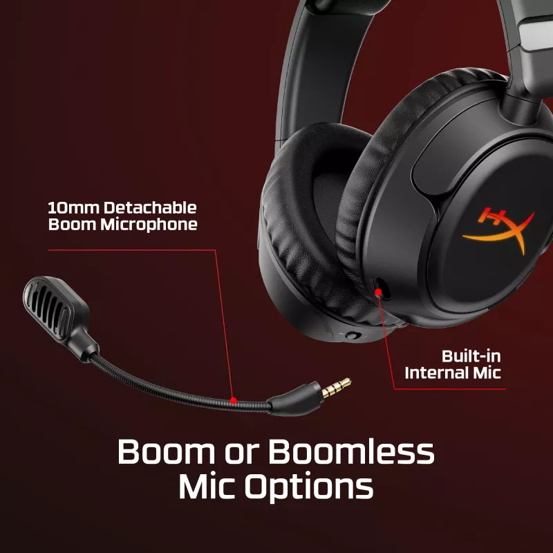 Kabelloses Gaming-Headset HyperX Cloud Flight 2 — ohrumschließend, Schwarz
