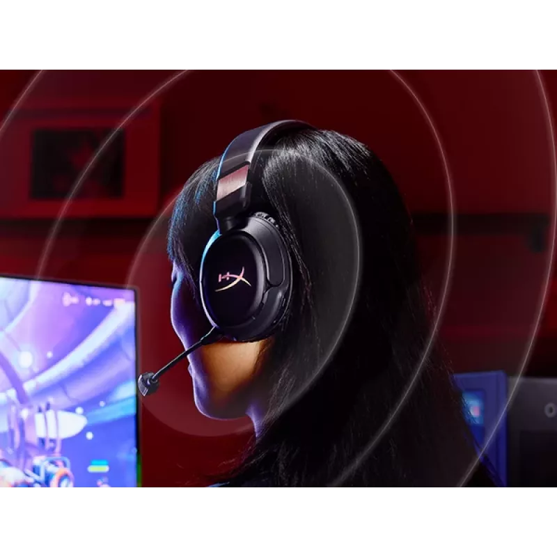 Kabelloses Gaming-Headset HyperX Cloud Flight 2 — ohrumschließend, Schwarz