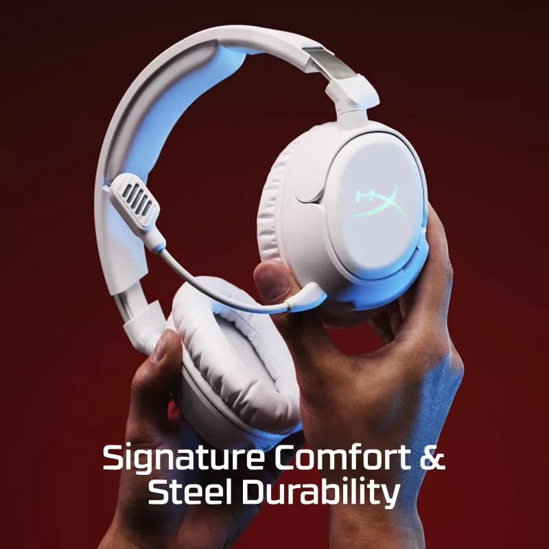 Kabelloses Gaming-Headset KINGSTON HyperX Cloud Flight 2 mit USB-C und Bluetooth, weiß