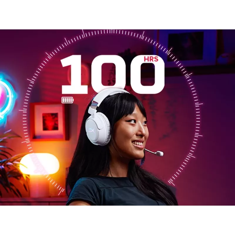 Kabelloses Gaming-Headset KINGSTON HyperX Cloud Flight 2 mit USB-C und Bluetooth, weiß