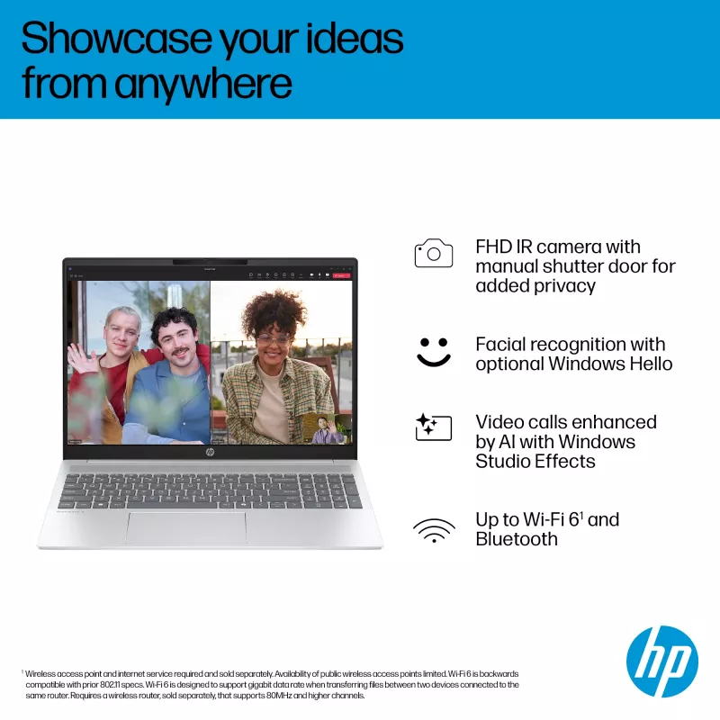 HP OmniBook 5 16-bc1002na AMD Ryzen™ 5 8540U Laptop 40,6 cm (16 Zoll) Touchscreen 2K 8 GB LPDDR5-SDRAM 512 GB SSD Wi-Fi 6 (802.11ax) Windows 11 Home Silber