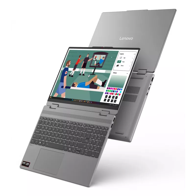 Lenovo IdeaPad 5 2-in-1 15AGP11 Copilot+ PC AMD Ryzen™ AI 5 430 Hybrid (2-in-1) 38,9 cm (15,3 Zoll) Touchscreen WUXGA 16 GB DDR5-SDRAM 512 GB SSD Wi-Fi 7 (802.11be) Windows 11 Home Deutsch Grau