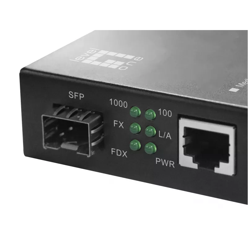 LevelOne RJ45-auf-SFP-Gigabit-Medienkonverter, PoE PSE