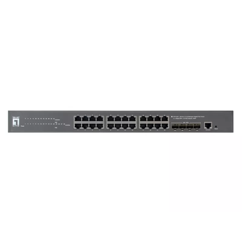 LevelOne GTP-2871 Netzwerk-Switch Managed L3 Gigabit Ethernet (10/100/1000) Power over Ethernet (PoE) Grau
