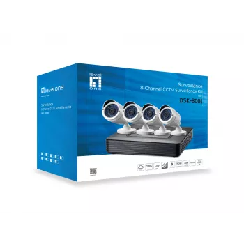 LevelOne DSK-8001 Videoüberwachungskit Kabelgebunden 8 Kanäle