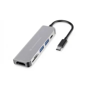 Conceptronic DONN02G Laptop-Dockingstation/Port-Replikator USB 3.2 Gen 1 (3.1 Gen 1) Type-C Aluminium