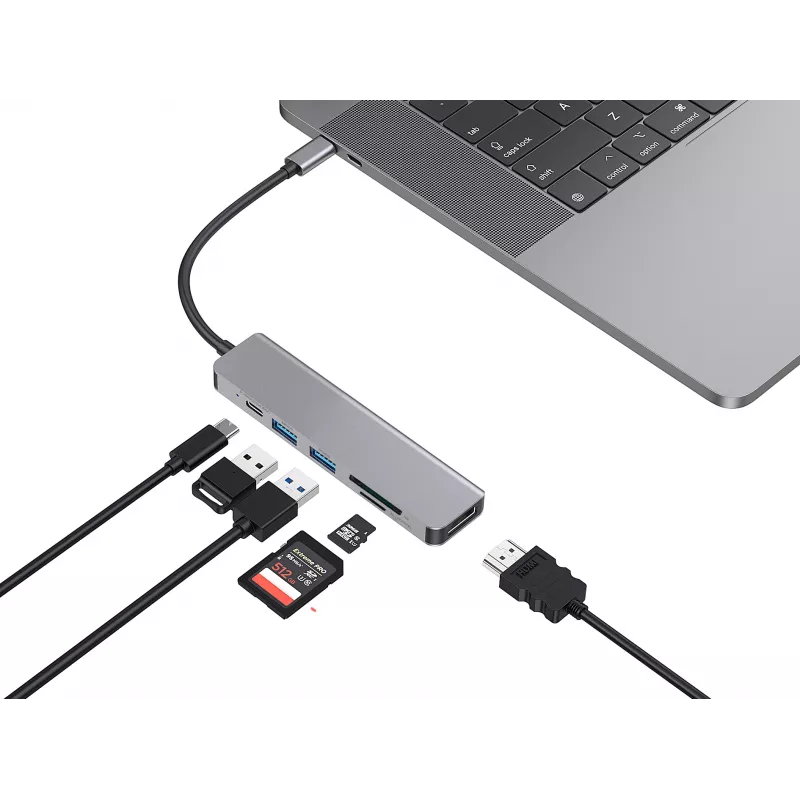 Conceptronic DONN02G Laptop-Dockingstation/Port-Replikator USB 3.2 Gen 1 (3.1 Gen 1) Type-C Aluminium