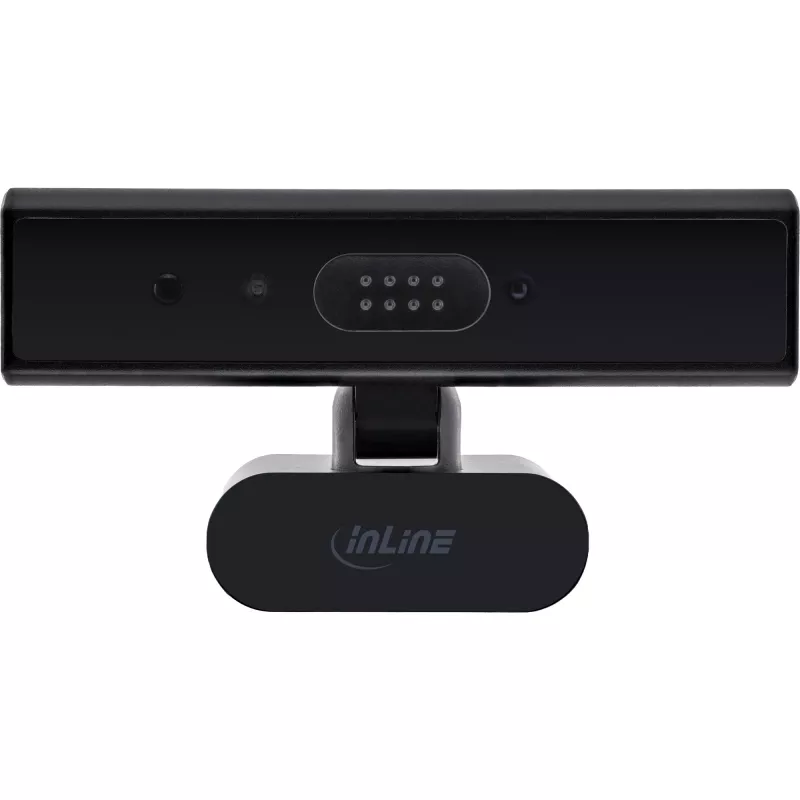 InLine 55365 5MP Webcam mit USB-C, Autofokus, Windows Hello und Sichtschutzblende
