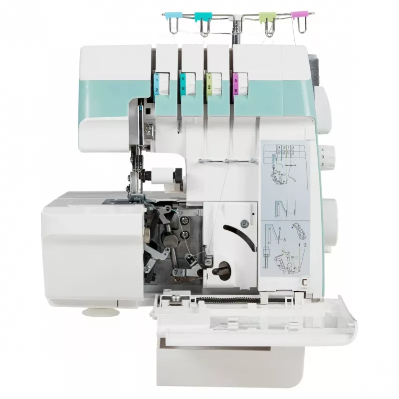 Overlock-Nähmaschine MEDION MD 19169 — elektrisch, 60 W, 4-Stufen-Knopfloch, Freiarm, Drehregler