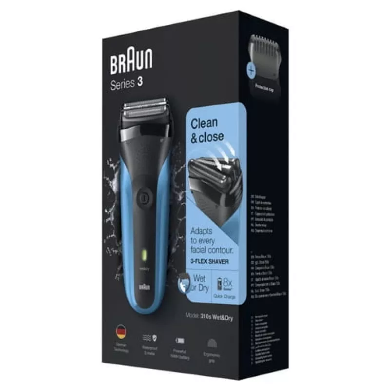 Braun Series 3 310s Folienschaber Trimmer Schwarz, Blau