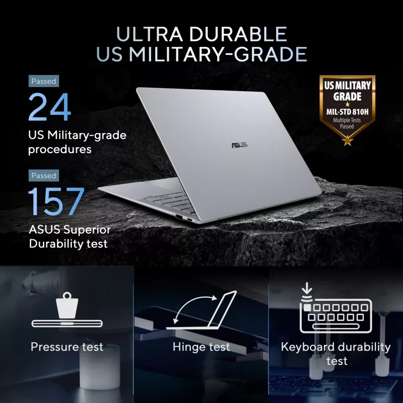 ASUS ExpertBook Ultra B9406CAA-TH0579X Copilot+ PC Intel Core Ultra 7 356H Laptop 35,6 cm (14 inch) WQXGA+ 32 GB LPDDR5x-SDRAM 1 TB SSD Wi-Fi 7 (802.11be) Windows 11 Pro US International Grau