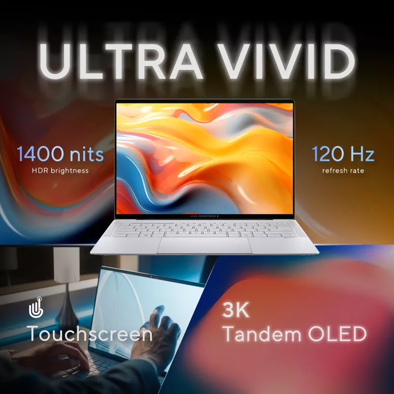 ASUS ExpertBook Ultra B9406CAA-TH0579X Copilot+ PC Intel Core Ultra 7 356H Laptop 35,6 cm (14 inch) WQXGA+ 32 GB LPDDR5x-SDRAM 1 TB SSD Wi-Fi 7 (802.11be) Windows 11 Pro US International Grau