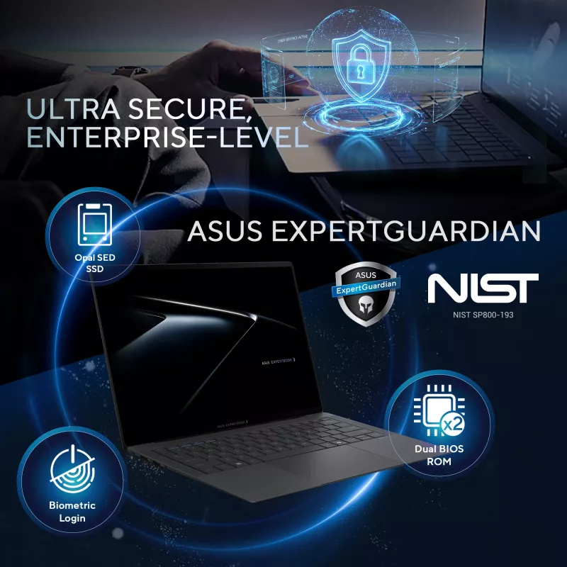 ASUS ExpertBook Ultra B9406CAA-TH0579X Copilot+ PC Intel Core Ultra 7 356H Laptop 35,6 cm (14 inch) WQXGA+ 32 GB LPDDR5x-SDRAM 1 TB SSD Wi-Fi 7 (802.11be) Windows 11 Pro US International Grau
