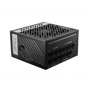 MSI MPG A1000G UK PSU '1000W, 80 Plus Gold zertifiziert, vollmodular, 100% japanische Kondensatoren, Flachkabel, ATX-Netzteil, UK-Stromkabel, Schwarz, unterstützt neueste GPUs'