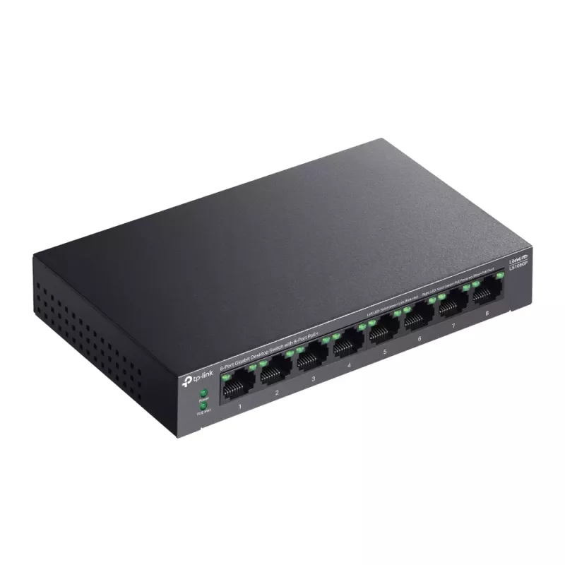 TP-Link LiteWave 8-Port Gigabit Desktop-Switch mit 8-Port PoE+