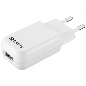Sandberg Mini AC Ladegerät USB 1A EU, Innen, AC, 5 V, Schwarz, Weiß