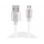 Sandberg MicroUSB Reversible Kabel 1m, 1 m, USB A, Micro-USB A, Silber, Weiß
