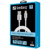 Sandberg MicroUSB Reversible Kabel 1m, 1 m, USB A, Micro-USB A, Silber, Weiß