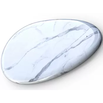 Sandberg Wireless Charger White Marble, USB, kabelloses Laden, PowerIQ, 1 m, Schwarz, Weiß