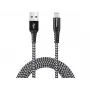 Sandberg Survivor Lightning Kabel 2 m, 2 m, Lightning, USB A, Stecker, Stecker, Schwarz, Grau