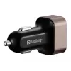 Sandberg Autoladegerät 1xQC3.0+1xUSBC 24W, Auto, Zigarettenanzünder, 12 V, Schwarz, Grau