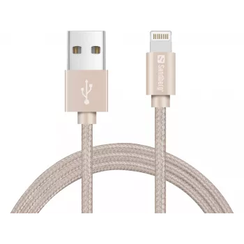 Sandberg Excellence Lightning Gold 1m, 1 m, Lightning, USB A, Gold, Gerade, Gerade