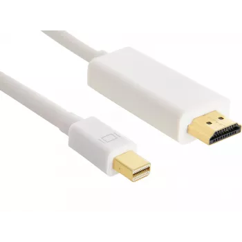 Sandberg Kabel MiniDP > HDMI 1,5 m, 1,5 m, Mini DisplayPort, HDMI, Stecker, Stecker, Weiß