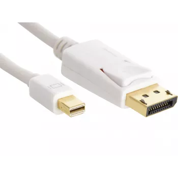 Sandberg DP-MiniDP 1.2 4K M-M 2m, 2 m, DisplayPort, Mini DisplayPort, Stecker, Stecker, Weiß